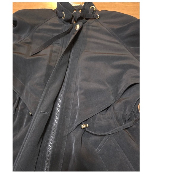 Fleet Street Black‎ Petite Medium Lightweight Drape Front Utility Jacket size M - Picture 8 of 12